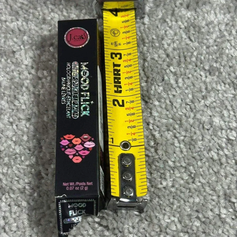 J.Cat Beauty Mood‎ Flick Lip Balm Wishy Washy Holo Sparkle Pink 0.07oz